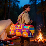 Hippy Van Cozy Camper Quilted Duffle Bag Goth Clothing Storage Bag Camping Overnight Travel Bag