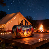 Hippie Journey Quilted Duffel Bag Weekender Overnight Adventure Outdoor Travel Bag