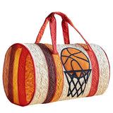 Wildroad Retro Sports Quilted Duffle Bag Vintage Baseball Basketball Tennis Patchwork Travel Gym Bag