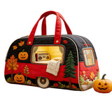 Whimsical RV Quilted Travel Duffle Bag Funny Shopping and Work Canvas Bag