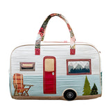 Camper Retreat Quilted Duffle Bag for Women Lightweight Carry-On Weekender Gym Travel Bag