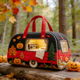 Whimsical RV Quilted Travel Duffle Bag Funny Shopping and Work Canvas Bag