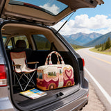 Cozy Camper Quilted Duffle Bag Lightweight Duffle Garment Bag Basketball Gym Weekend Travel Bag