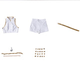 Kids Kpop Demon Hunters Rumi Kids White Stage Dance Leather Outfit Halloween BEcostume