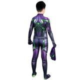 Kids Spider-Man Miles Morales Purple Reign Suit Purple Shadow Superhero Cosplay Bodysuit