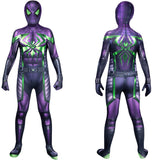 Kids Spider-Man Miles Morales Purple Reign Suit Purple Shadow Superhero Cosplay Bodysuit