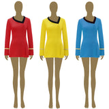 Star Trek Starfleet Uniform Women Long Sleeve TOS Dress Outfit BEcostume