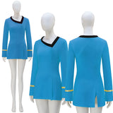 Star Trek Starfleet Uniform Women Long Sleeve TOS Dress Outfit BEcostume