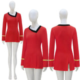 Star Trek Starfleet Uniform Women Long Sleeve TOS Dress Outfit BEcostume