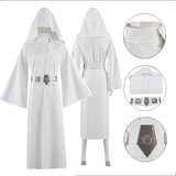 Becostume Star Wars Princess Leia Cosplay Costume Leia White Robe Halloween Party Suit