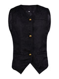 Men's Steampunk Vintage Jacquard Short Vest BEcostume