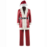 Violent Night Santa Costume Santa Claus Suit Leather Christmas Outfit BEcostume