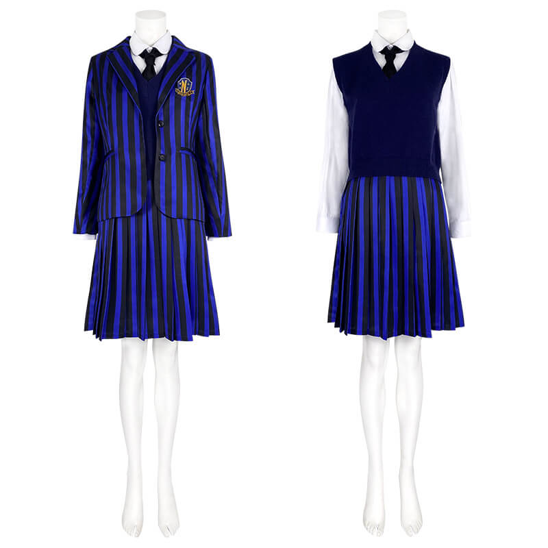 Enid Sinclair Outfit Wednesday Enid Blue Dress Uniform Halloween Cosplay  Costume BEcostume