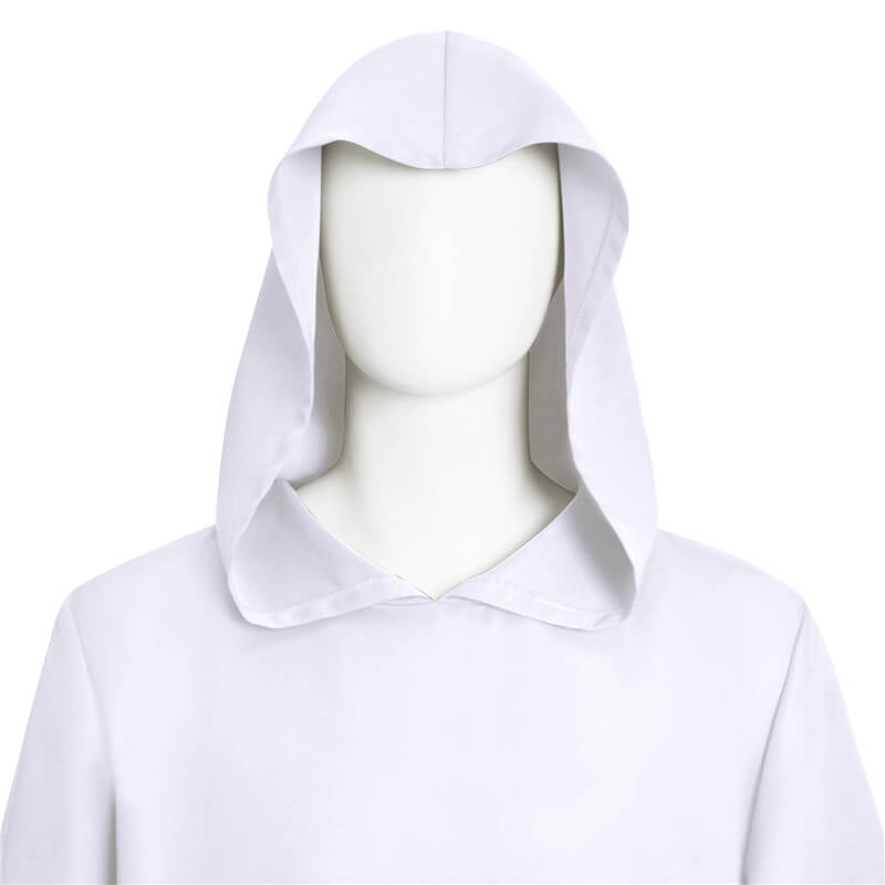 White Wizard Robe Shadow Wizard Money Gang Costume Robe with Hooded Ha ...