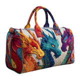 Majestic Dragon Quilted Duffle Bag Collapsible Laundry Tote Vintage Goth Travel Canvas Bag