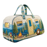Colorburst Van Quilted Duffie Bag Foldable Garment Carry on Block Print Travel Bag Gym Bag