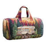 Hippie Journey Quilted Duffel Bag Weekender Overnight Adventure Outdoor Travel Bag