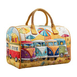 Hippie Van Quilt Duffle Bag Outdoor Fishing Travel Bag Sports Gym Weekend Bag Carry on Bag