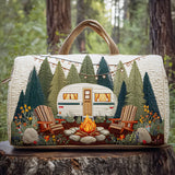 Cozy Camper Quilted Duffle Bag Folding Beach Packable Bag Outdoor Travel Bag Becostume