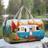 Hippie Van Quilted Duffle Bag Large Folding Canvas Wildroad Travel Garment Bags Becostume
