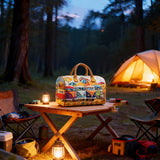 Hippie Van Quilt Duffle Bag Outdoor Fishing Travel Bag Sports Gym Weekend Bag Carry on Bag