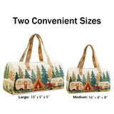 Vintage Camper Quilted Travel Bag Bus Print Airport Duffle Tote Large Hunting Gym Duffle Bag
