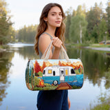 Hippie Van Quilted Duffle Bag Large Folding Canvas Wildroad Travel Garment Bags Becostume