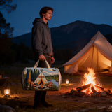 Vintage Camping Caravan Duffel Bag Forest Adventure Overnight Bag Weekender Outdoor Tote Bag