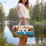 Hippie Van Quilted Duffle Bag Large Folding Canvas Wildroad Travel Garment Bags Becostume