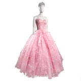 Wicked Witch Glinda Pink Wedding Dresses Halloween Costume Who Cosplay Suit BEcostume