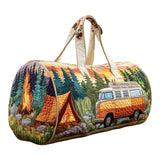 Hippie Camper Quilted Travel Bag Boho Weekender Overnight Luggage Large Hunting Becostume