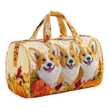 Cute Dog Quilted Duffle Bag Weekender Overnight Bag Funky Dog Carry-On Gym Bag Becostume