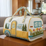 Hippie Wildroad Duffle Bag Block Print Canvas Gym Weekender Tote Duffle Bag Folding Garment Duffle Bag