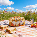 Cute Dog Quilted Duffle Bag Weekender Overnight Bag Funky Dog Carry-On Gym Bag Becostume
