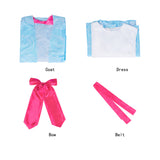 Fairy Godmother Cosplay Costume Woman's Sleeveless Shirt Dress with Hooded Cape Halloween Suit
