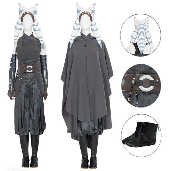 Star Wars Clone Cosplay The Mandalorian Ahsoka Tano Costume Outfit Hat ...