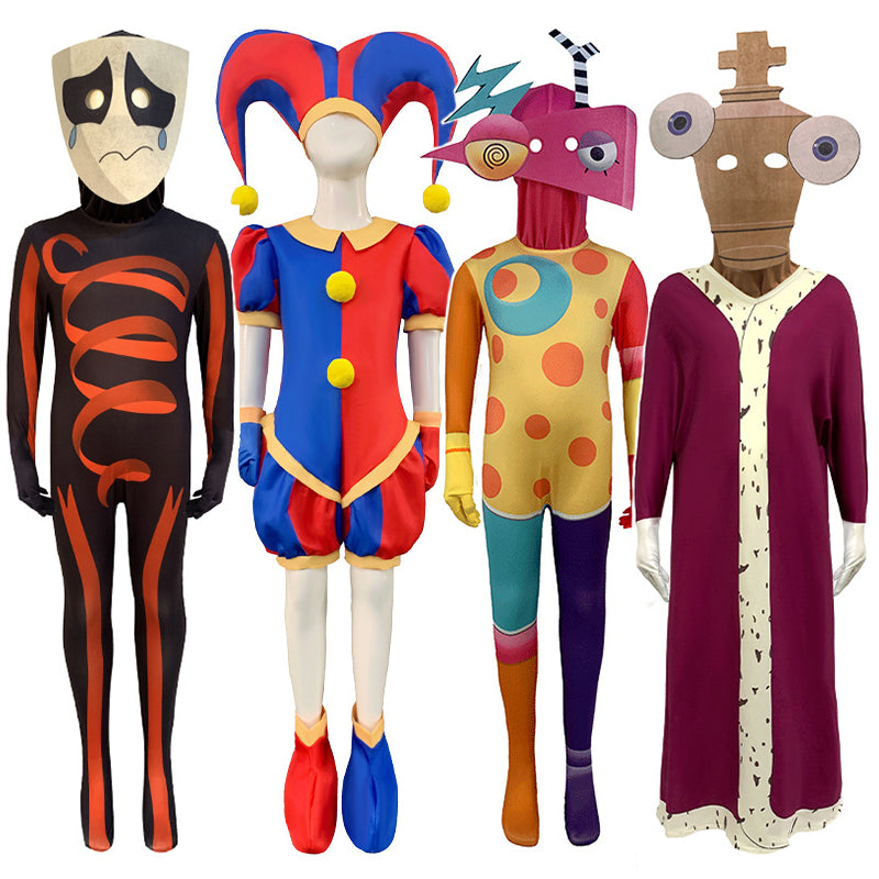 The Amazing Digital Circus Cosplay Costume Cartoon Clown Pomni Jumpsui –  Becostume
