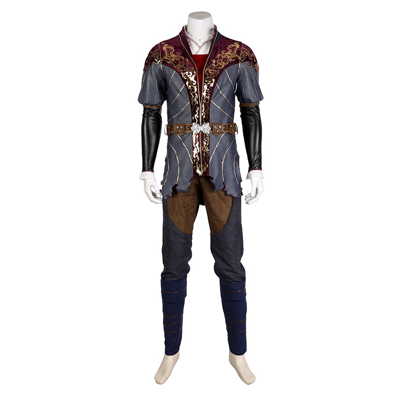 Baldur's Gate 3 Astarion Medieval Shirt Suit Cosplay Costume Outfits H –