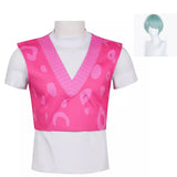 Kpop Demon Hunters Saja Boys Demon Outfit Bobby Cosplay Costume Pink Suit Ver3