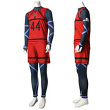Blue Lock Red Jersey Bluelock Jersey Football Uniform Anime Sportswear Becostume