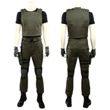 Resident Evil 3 Remake Cosplay Carlos Oliveira Costume Game UBCS Green Uniform Suit