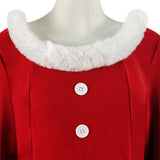 Christmas Santa Dress Christmas Mrs. Claus Costume Red Velvet Dress Christmas Party Suit