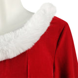 Christmas Santa Dress Christmas Mrs. Claus Costume Red Velvet Dress Christmas Party Suit