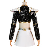 Kpop Demon Hunters Zoey Cosplay Costume Black Golden Halloween Huntrix Outfit Becostume