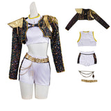 Kpop Demon Hunters Rumi Kids Adult Golden Black Performance Dance Outfit Becostume