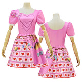 Bridget Pink Dress Descendants Queen of Hearts Cosplay Costume Halloween Suit