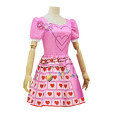 Bridget Pink Dress Descendants Queen of Hearts Cosplay Costume Halloween Suit