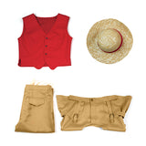 One Piece Live Action Season 2 Luffy Cosplay Costume Halloween Carnival Outfit Becostume