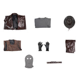 Spider Man Noir Cosplay Costume Halloween Outfit Brown Leather Suit Becostume
