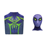 Spider-Man 2 Miles Morales Cosplay Costume Purple Reign Suit Jumpsuit Becostume